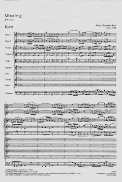 Missa in g-Moll BWV 235 von Johann Sebastian Bach (Download) 