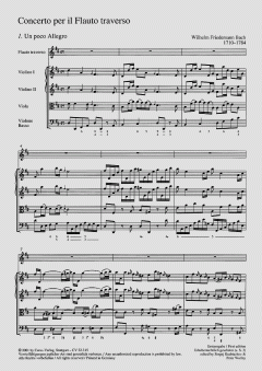 Flötenkonzert in D-Dur von Wilhelm Friedemann Bach (Download) 