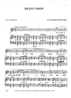 Silent Noon von Ralph Vaughan Williams 
