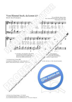 Vom Himmel hoch, da komm ich her von Johann Hermann Schein (Download) 