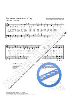Erschienen ist der herrlich Tag dorisch (Johann Hermann Schein) 