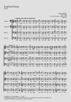 Lied im Freien zu singen D572 von Franz Schubert (Download) 