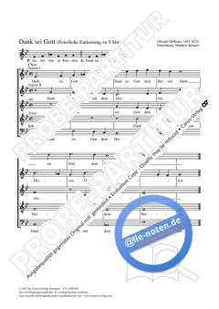 Dank sei Gott Es-Dur von Orlando Gibbons (Download) 