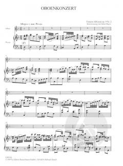 Concerto D-Dur Op. 7, Nr. 6 von Tomaso Albinoni für Oboe und Orchester im Alle Noten Shop kaufen