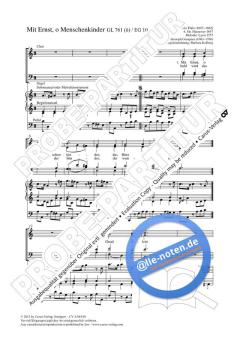 Mit Ernst, o Menschenkinder a-Moll von Christoph Graupner (Download) 