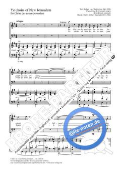 Ye choirs of New Jerusalem von Charles Villiers Stanford (Download) 