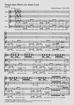 Singet dem Herrn ein neues Lied (Burkhard Kinzler) 