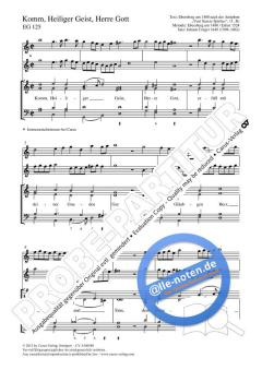 Komm, Heiliger Geist, Herre Gott mixolydisch von Johann Crüger (Download) 