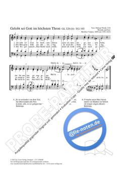 Gelobt sei Gott im höchsten Thron C-Dur von Melchior Vulpius (Download) 