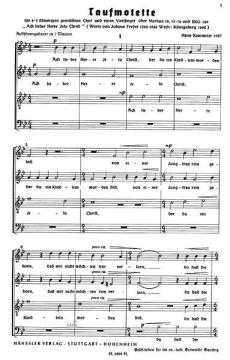 Taufmotette von Hans Kammeier (Download) 