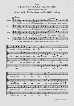 Introitus für die Sonntage Judika bis Karfreitag von Johannes Petzold (Download) 