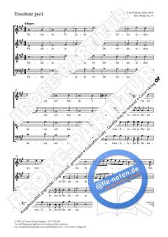 Exsultate justi A-Dur von Ludovico Grossi da Viadana (Download) 