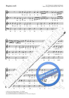 Regina coeli C-Dur von Guiseppe Antonio Bernabei (Download) 