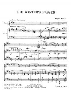 The Winter's Passed von Wayne Barlow für Oboe und Streicher im Alle Noten Shop kaufen