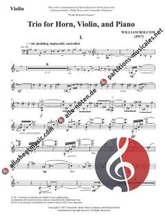 Horn Trio von William Bolcom 