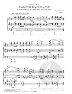 Les Quatre Tempéraments op.159/2020-21 von Nicolas Bacri 
