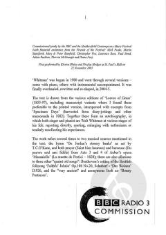 Whitman von Michael Finnissy (Download) 