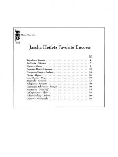 Jascha Heifitz Favorite Encores von Jascha Heifetz 