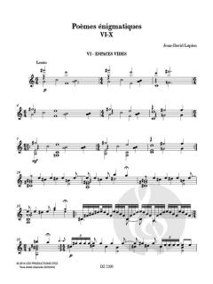 Poèmes énigmatiques VI-X von Jean-David Lupien 