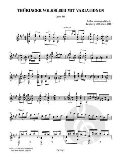 Thüringer Volkslied mit Variationen op. 141 von Arthur Johannes Scholz 