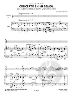 Concerto en mi bémol op. 109 von Alexander Glasunow 