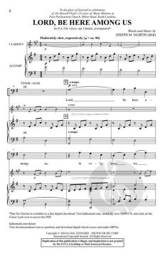 Lord, Be Here Among Us von Joseph M. Martin (Download) 