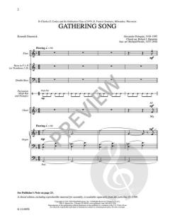 Gathering Song von C. Alexander Peloquin 