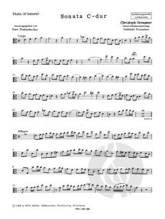 Sonata von Johann Christoph Graupner 