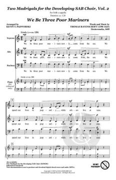 2 Madrigals for the Developing SAB Choir 2 von Thomas Ravenscroft (Download) 