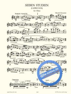 7 Studien (Capriccios) für Oboe von Harald Genzmer 