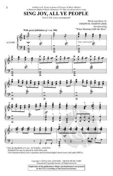 Sing Joy, All Ye People von Joseph M. Martin (Download) 