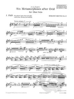 Sechs Metamorphosen nach Ovid op. 49 von Benjamin Britten 