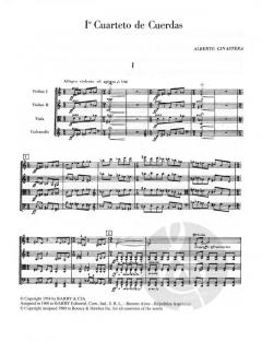 Streichquartett Nr. 1 op. 20 von Alberto E. Ginastera im Alle Noten Shop kaufen