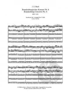 Brandenburgisches Konzert Nr. 6 BWV 1051 von Johann Sebastian Bach 