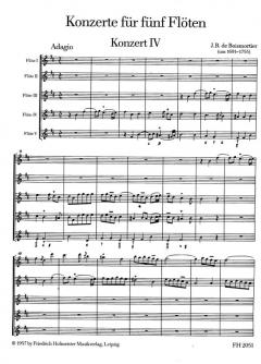 Konzerte op. 15, IV-VI von Joseph Bodin de Boismortier 