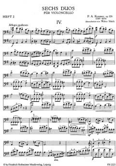 Sechs Duos für Violoncelli op. 126 Band 2 von Friedrich August Kummer im Alle Noten Shop kaufen