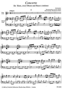 Concerto für Horn, 2 Oboen und Bc im Alle Noten Shop kaufen
