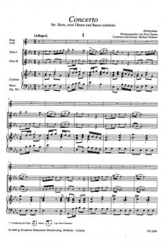 Concerto für Horn, 2 Oboen und Basso Continuo im Alle Noten Shop kaufen