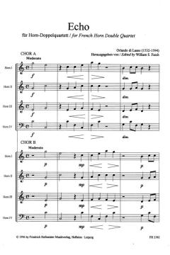 Echo von Orlando di Lasso für Horn-Doppelquartett