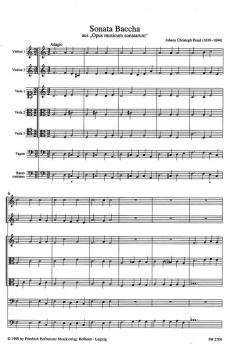 Sonata Baccha aus Opus musicum sonatarum von Johann Pezel 