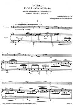 Sonate für Violoncello und Klavier. von Robert Schumann im Alle Noten Shop kaufen