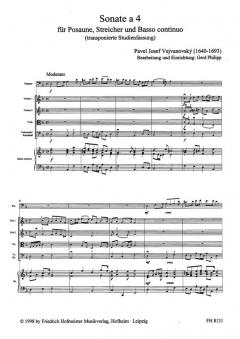 Sonate a 4 für Posaune, Streicher und B. c. von Pavel Josef Vejvanovsk\(y' 