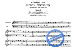 Sieben Fantasien aus Magnum opus musicum Band 1 (Orlando di Lasso) 