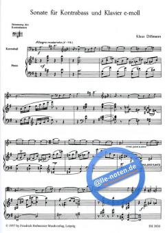 Sonate e-Moll von Klaus Dillmann 