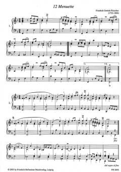 12 Menuette von Friedrich Gottlob Fleischer 