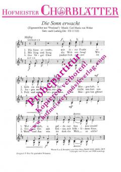 Die Sonn erwacht (Carl Maria von Weber) 