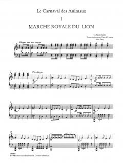 Le Carneval des Animaux für Klavier von Camille Saint-Saëns im Alle Noten Shop kaufen