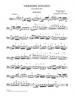 14 Sonaten für bezifferten Bass von Bernardo Pasquini 