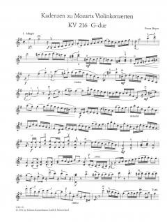 Kadenzen zu Mozarts Violinkonzerten KV 207, 211, 216, 218, 219 von Franz Beyer im Alle Noten Shop kaufen