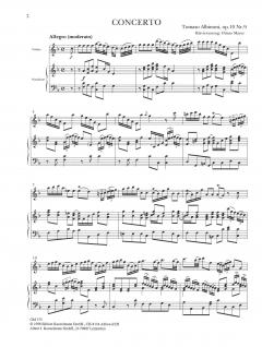 Concerto à cinque F-Dur op. 10/9 von Tomaso Giovanni Albinoni für Violine und Streichorchester im Alle Noten Shop kaufen
